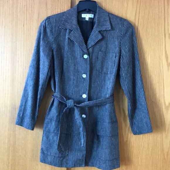 Trio New York black/browns linen blend jacket, 4 - Picture 1 of 7